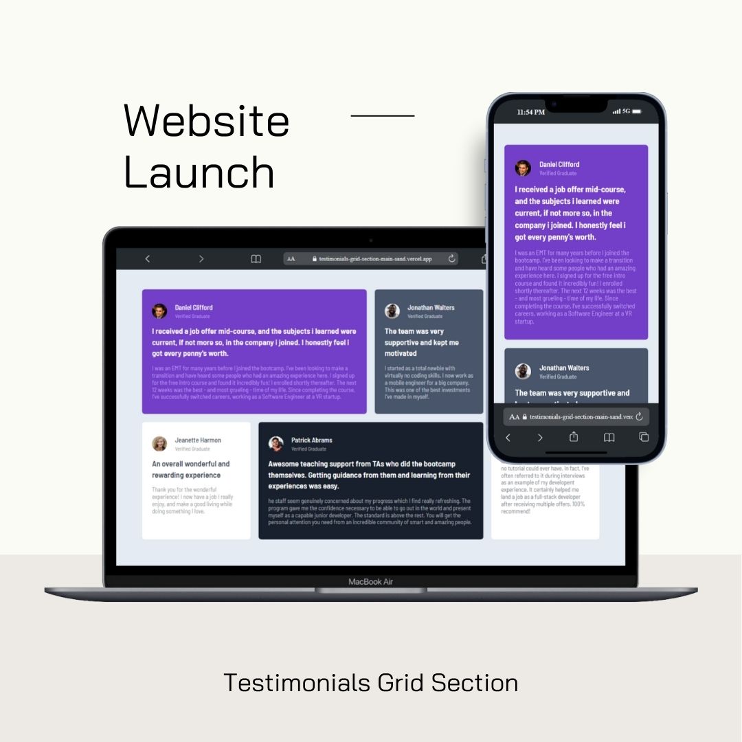 Testimonials Grid Section