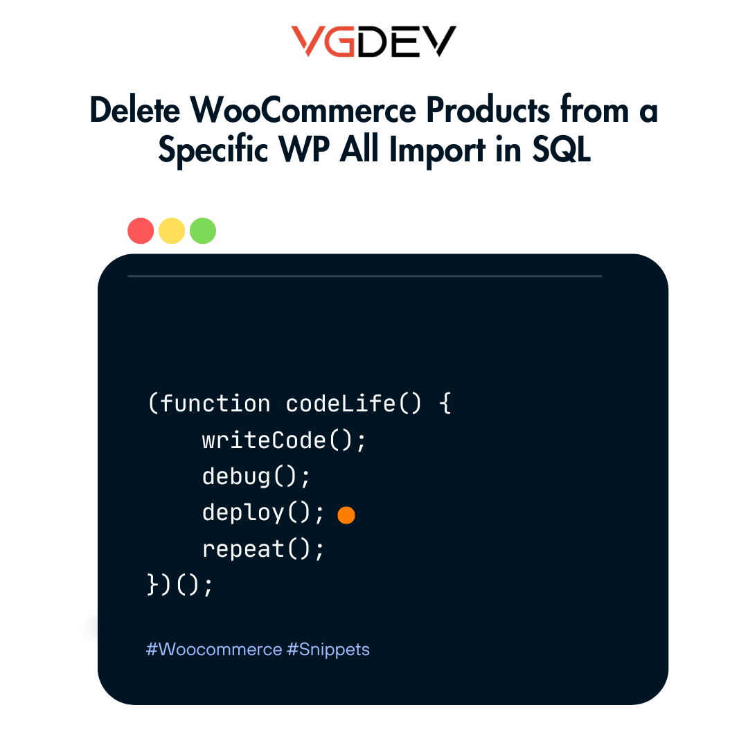 Delete WooCommerce Products from a Specific WP All Import in SQL